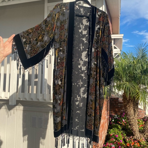 Jackets & Blazers - Elegant Beaded Robe/Wrap